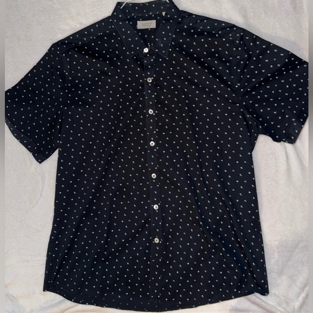 7 Diamonds Premium Men's Black Patterned Shirt XL